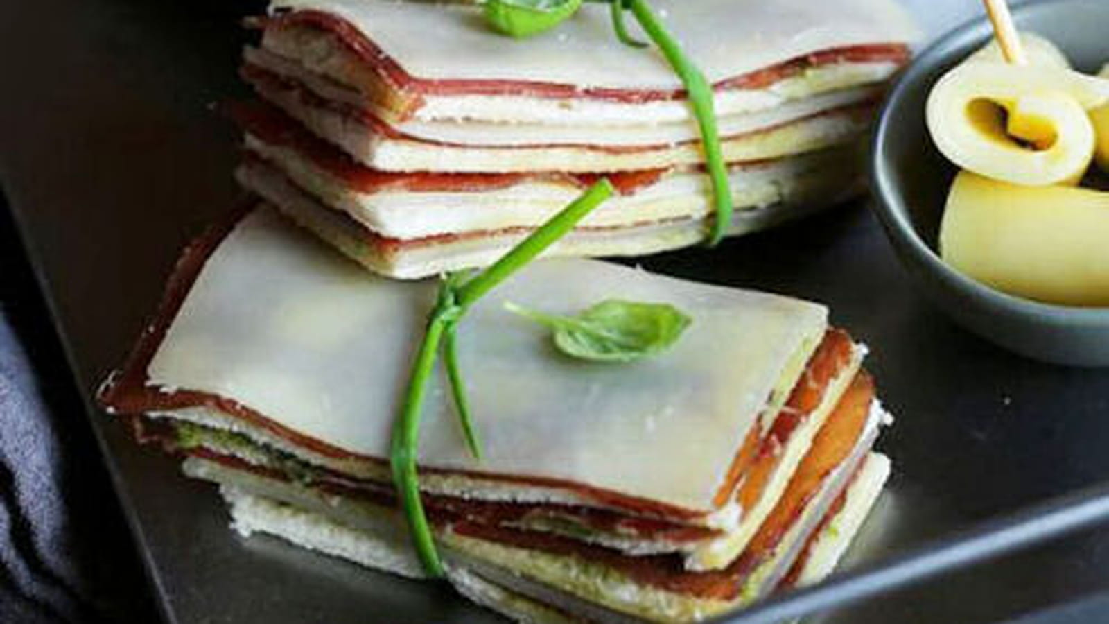 Mille-feuille de viande des grisons et tranches Saint Mont des Alpes Entremont