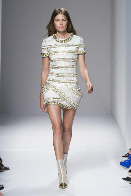 Robe à empiècements lacés de Balmain