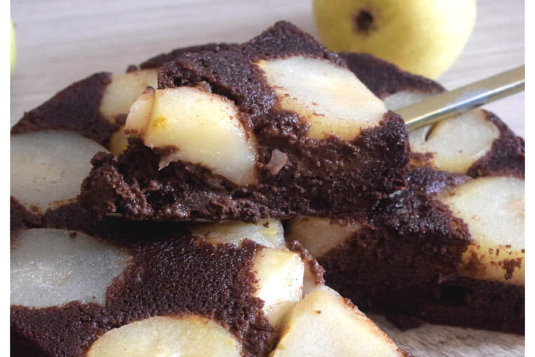 Recette De Gateau Chocolat Poires Et Compote De Pommes
