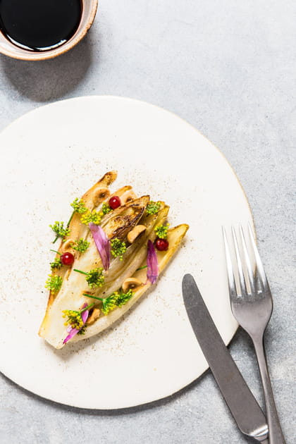 Endive r&ocirc;tie, noisettes et vinaigre Vedetta Ortalli