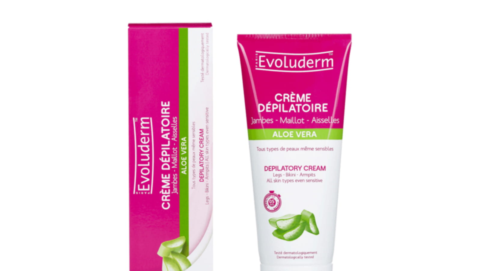 Crème dépilatoire à l'Aloe Vera, Evoluderm
