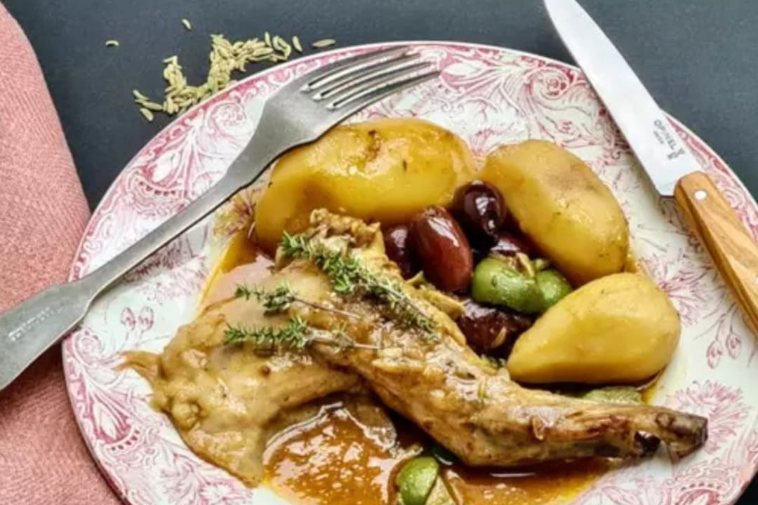 Lapin aux olives et au fenouil