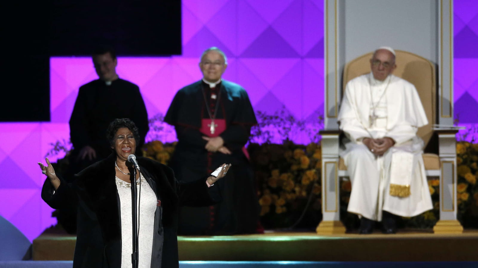 Aretha Franklin et le Pape François