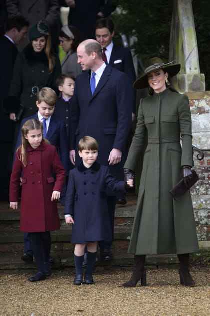 Prince George, Prince William, Princesse Charlotte, Prince Louis et Kate Middleton en famille à Sandringham