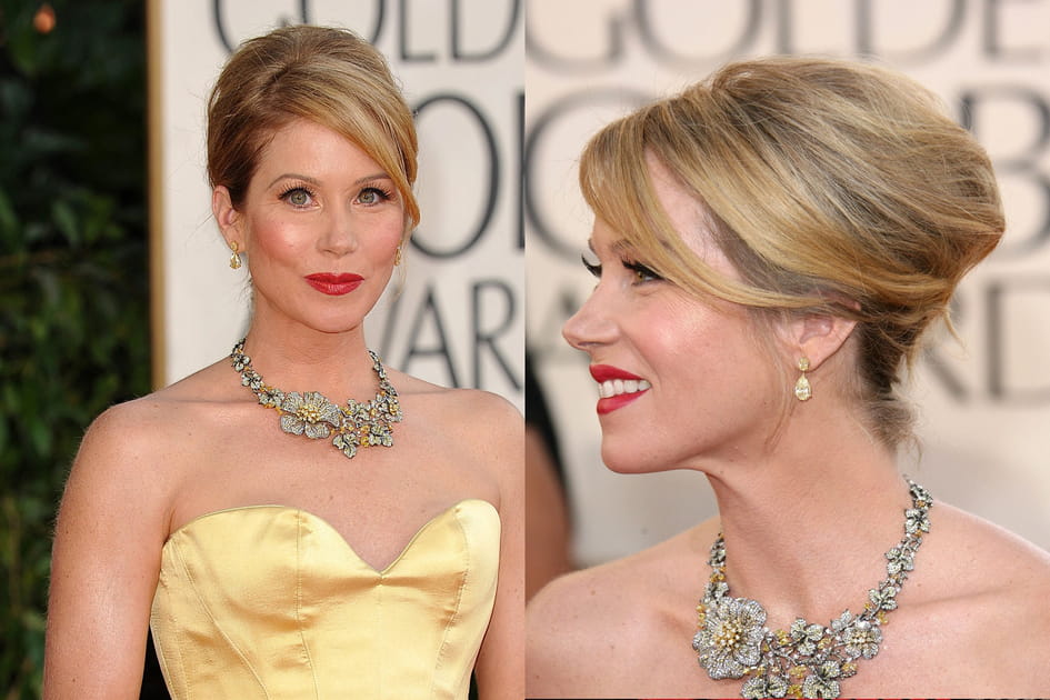 Le chignon banane &eacute;l&eacute;gant de Christina Applegate