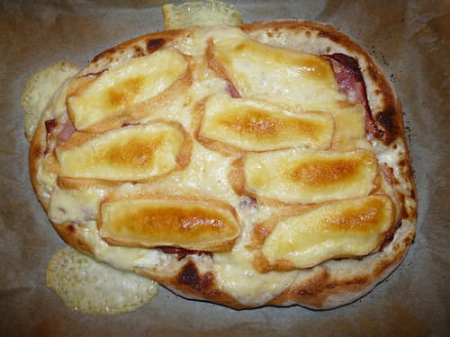 Tarte au maroilles et jambon cru