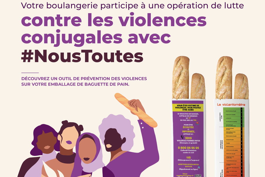 Emballée, votre baguette pèse contre les violences conjugales
