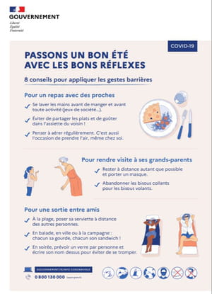 affiche geste barrière été