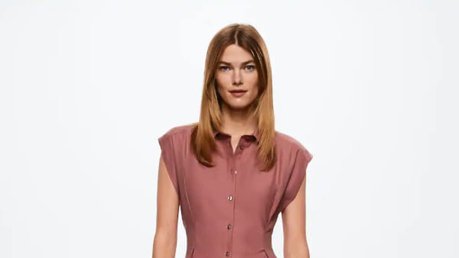 Robe vieux rose Mango 