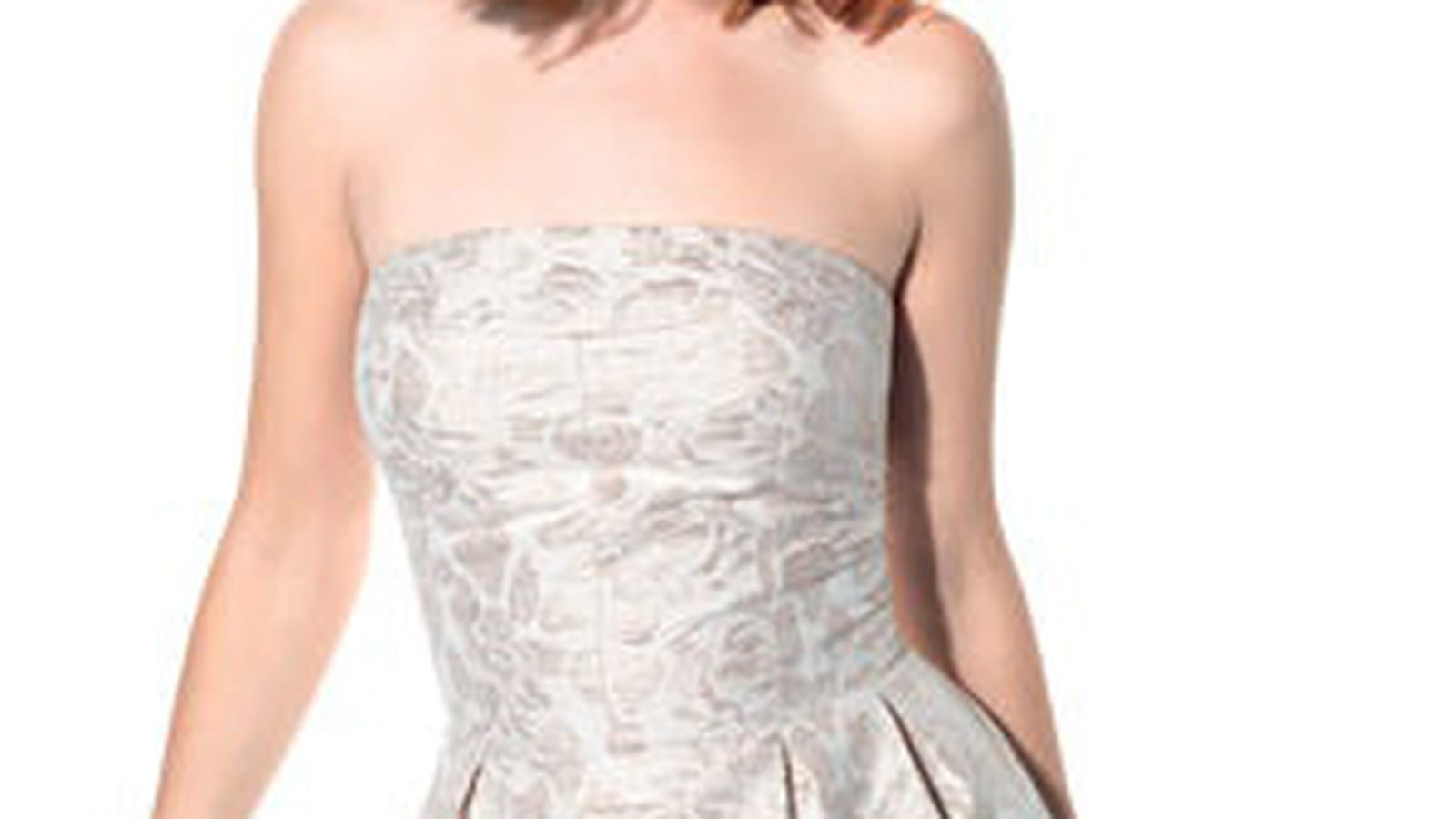 Robe bustier dorée de Naf Naf