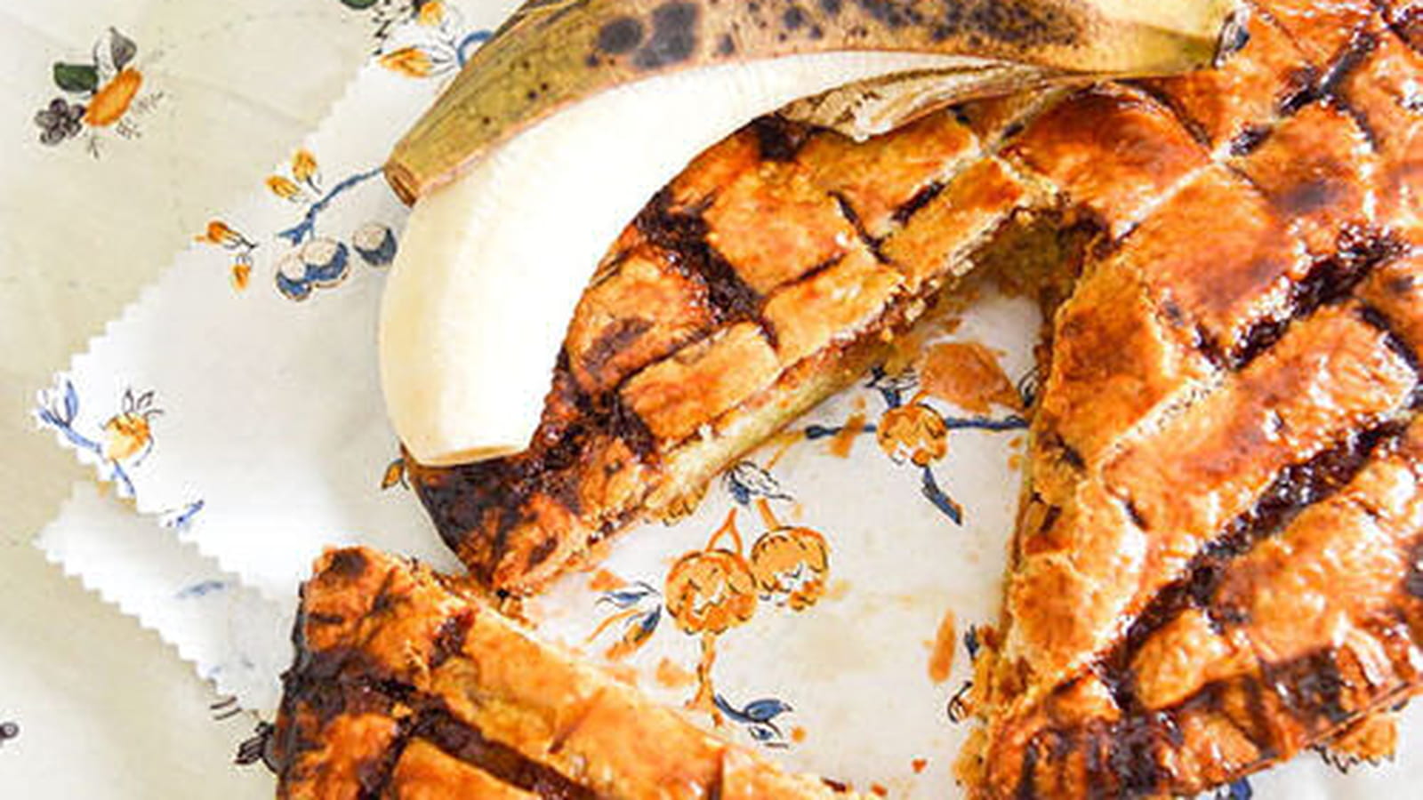 Galette des rois banane et caramel