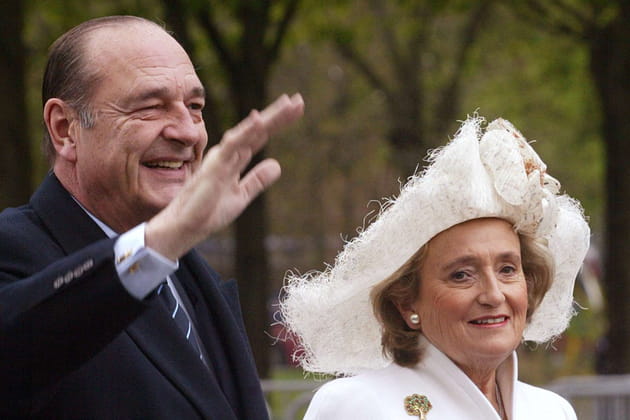 Jacques et Bernadette Chirac saluent la foule