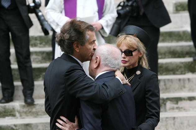 Avec BHL et Arielle Dombasle, aux obsèques de Yves Saint Laurent