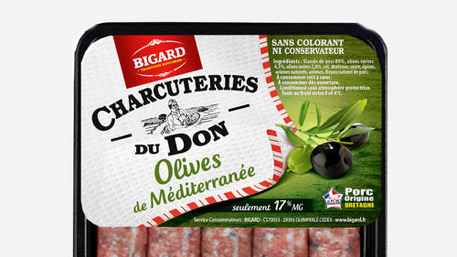Saucisses aux olives de Bigard