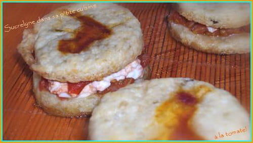 Mini burger à la tomate et au fromage de chèvre