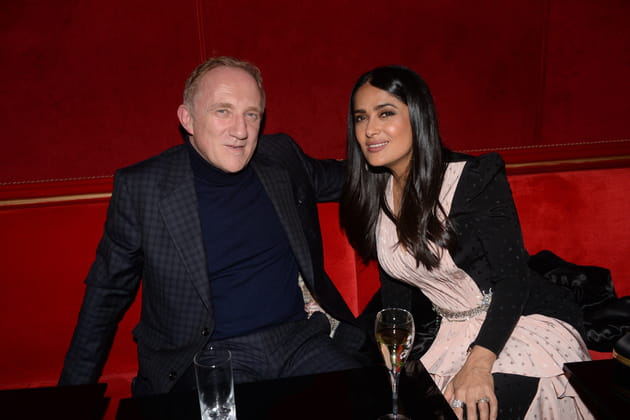 Fran&ccedil;ois-Henri Pinault et Salma Hayek &agrave; l'aftershow des Globes de Cristal