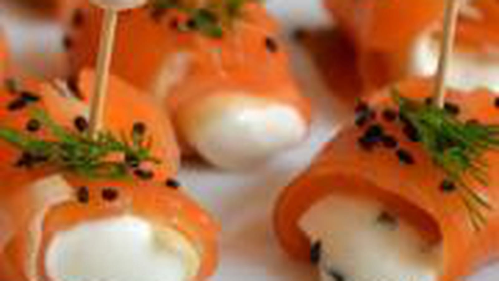 Saumon roulé au fromage frais