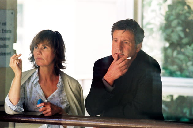 Avec Daniel Auteuil dans le film "L'un reste, l'autre part", en 2004