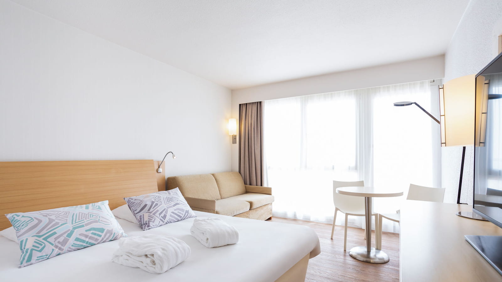 Chambres confortables et lumineuses
