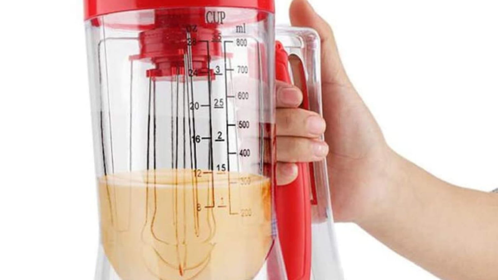 Distributeur de pâte à crêpe avec fouet