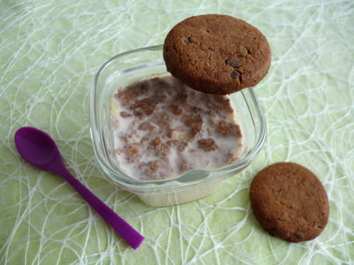 Yaourts maison allégés aux cookies chocolatés
