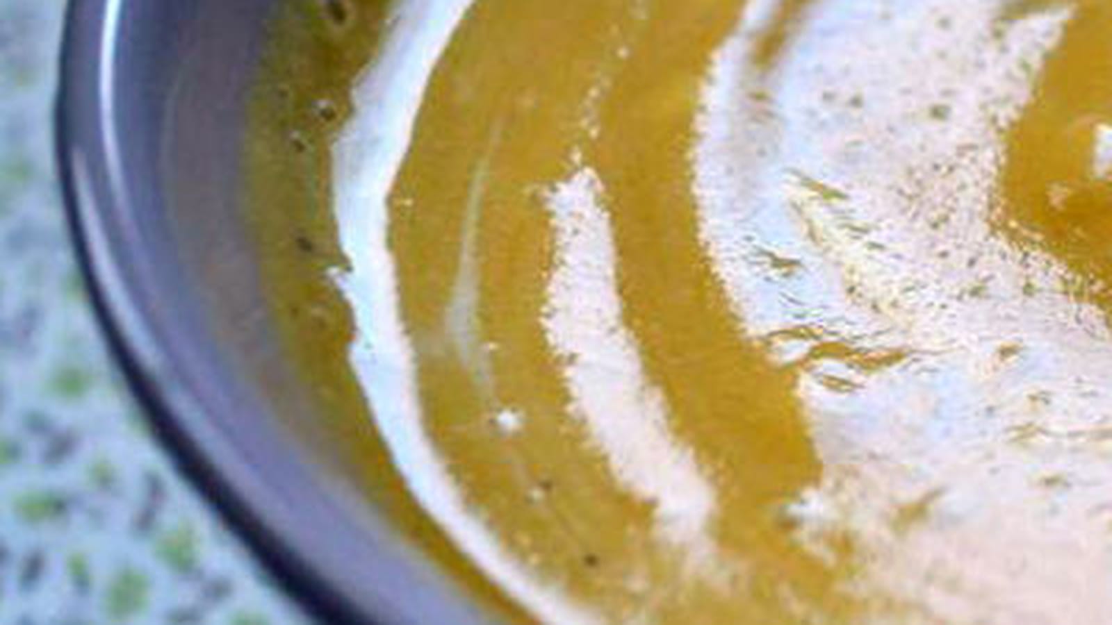 Velouté de pois cassés et potimarron