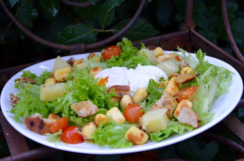 Salade lyonnaise végétarienne