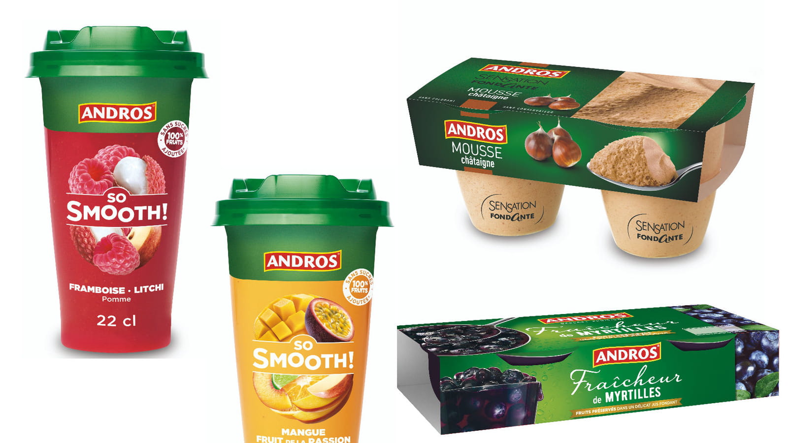Les yaourts et smoothies 