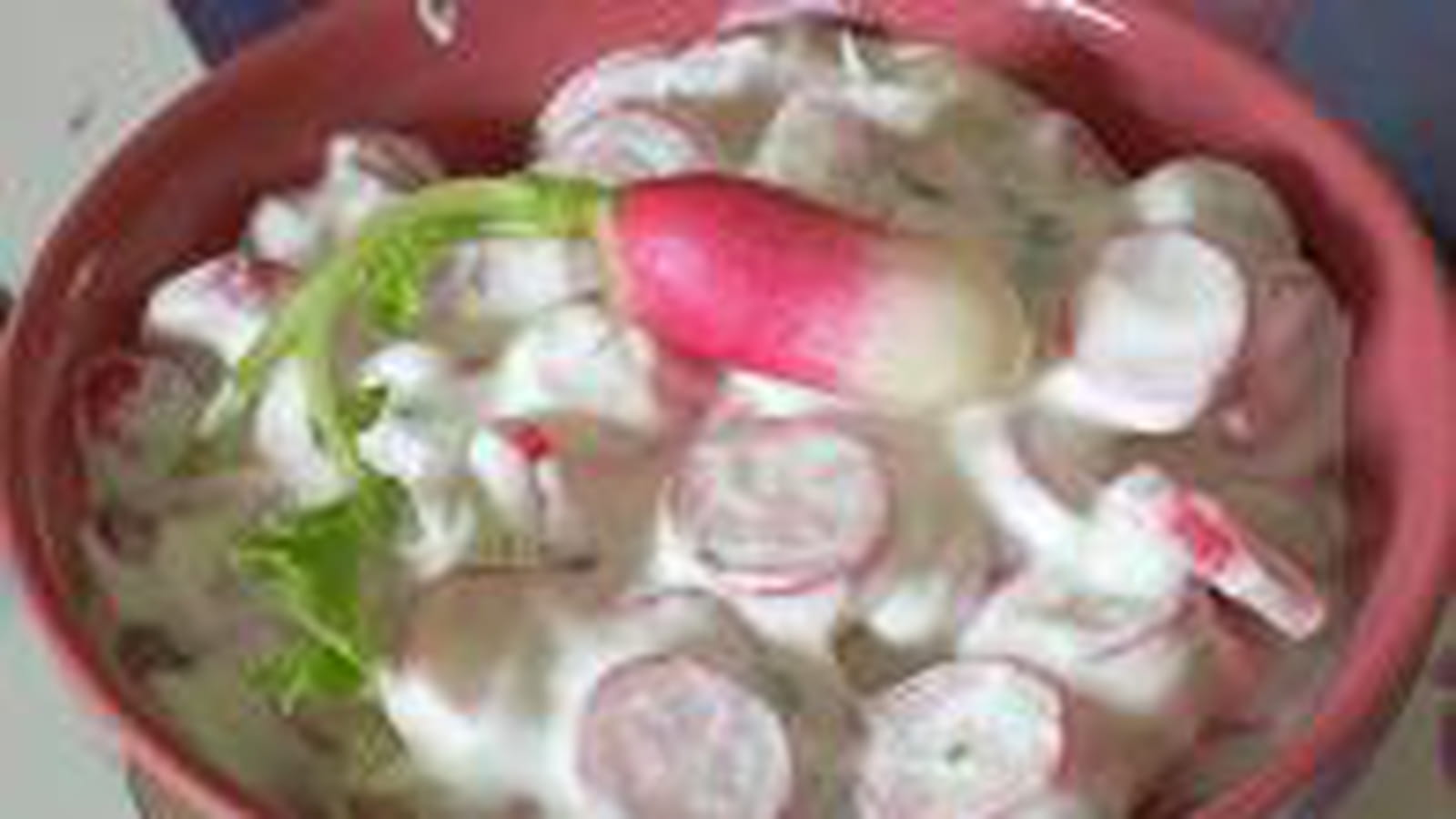 Salade de radis roses