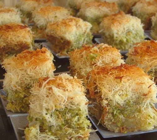 Kadaifs aux amandes, noix et pistaches