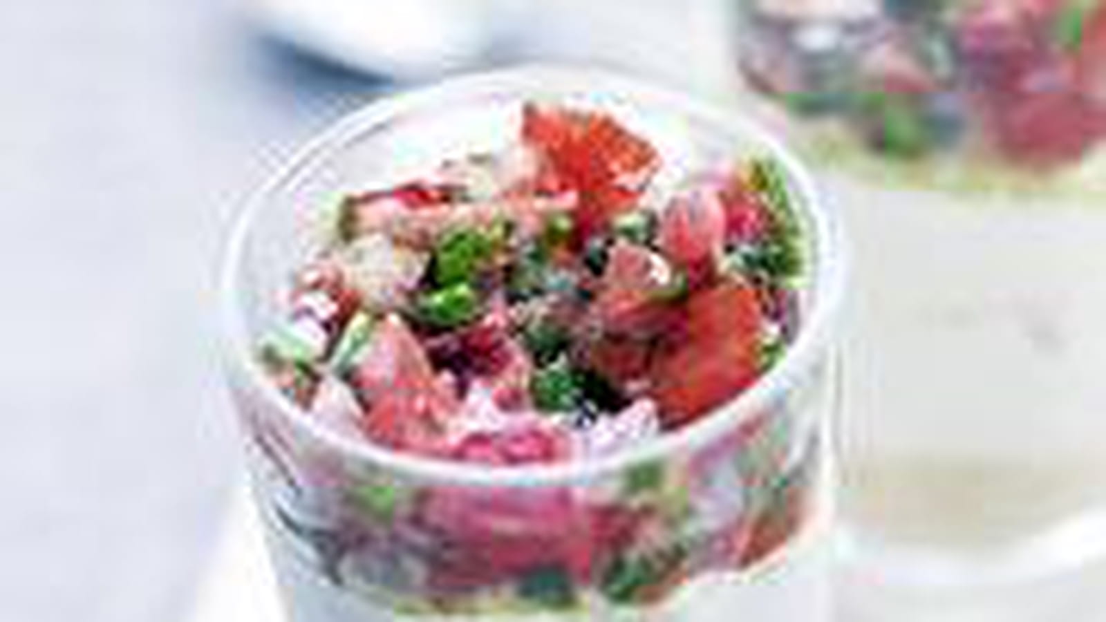 Cheesecake tomates, jambon cru