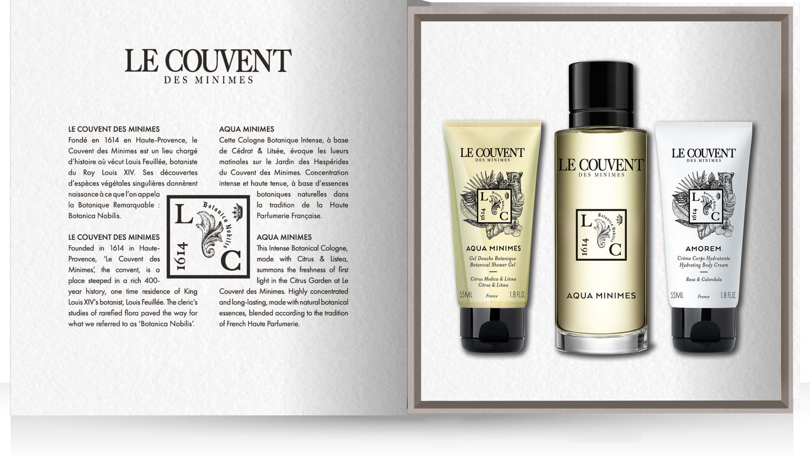 Coffret Botanique Aqua Minimes, Couvent des Minimes