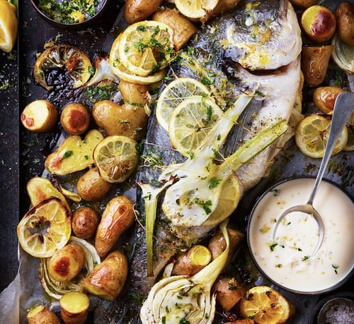 Daurades au citron et sa sauce onctueuse