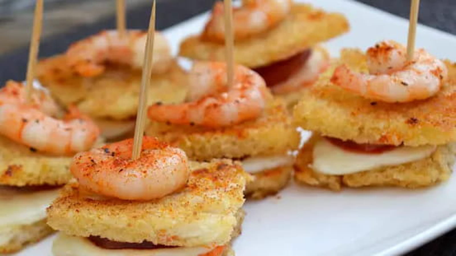Croques-monsieur fromage et crevettes