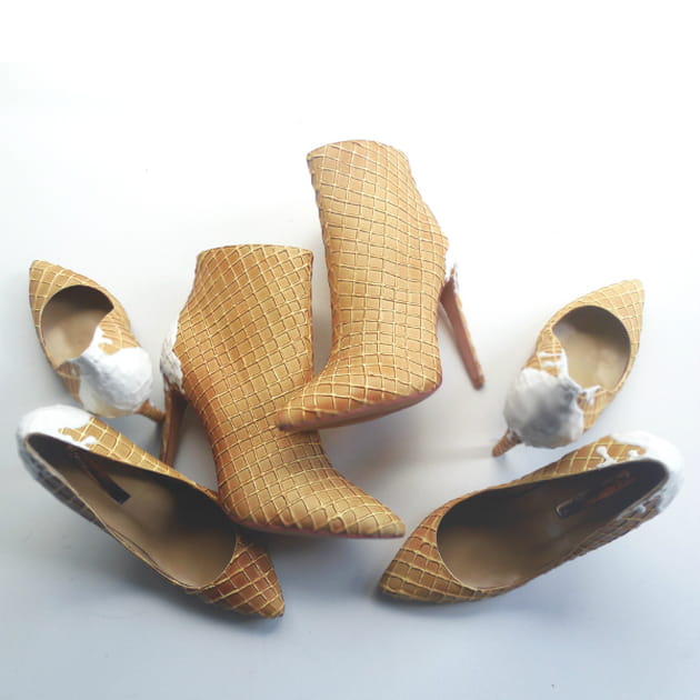 Des chaussures gaufrette craquantes