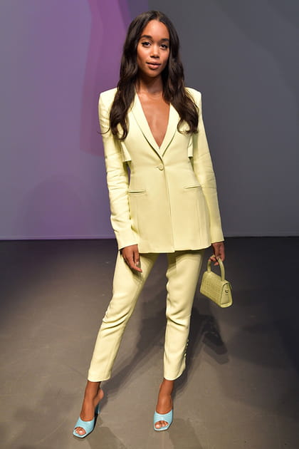 Laura Harrier au d&eacute;fil&eacute; Boss