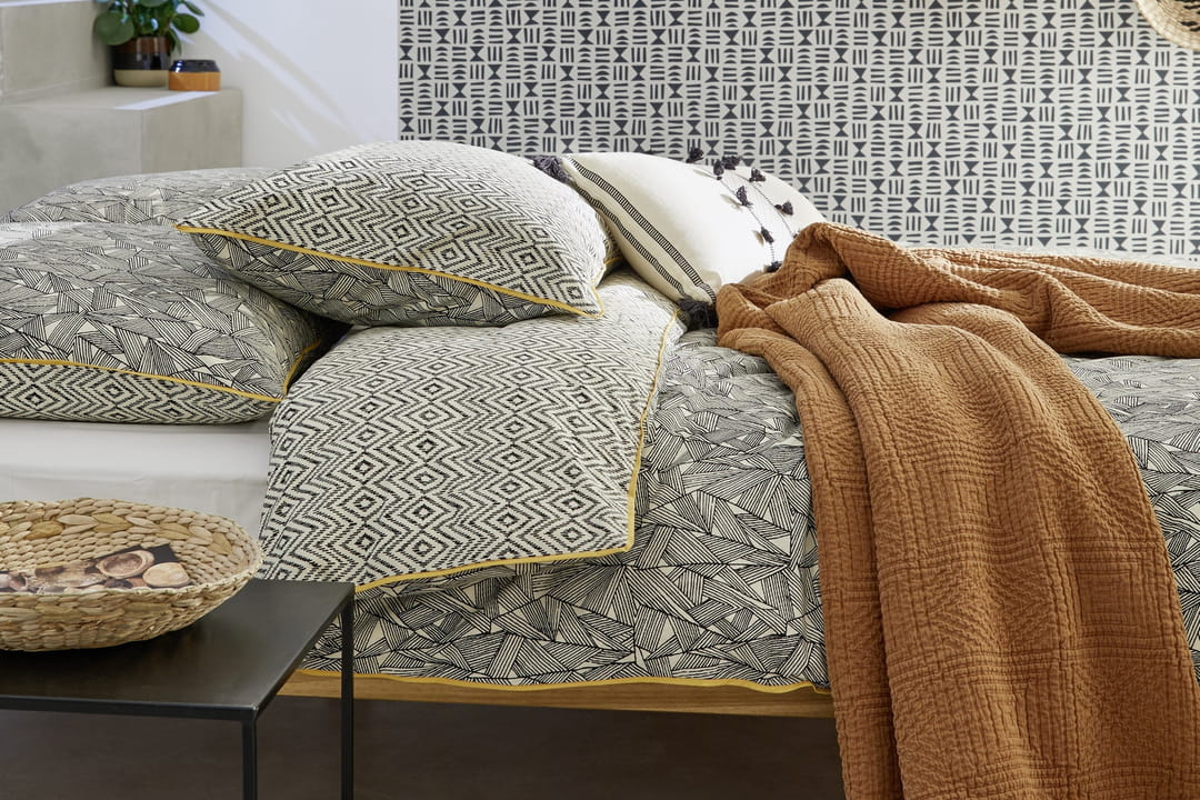 Housse de couette d'inspiration ethnique de Bouchara