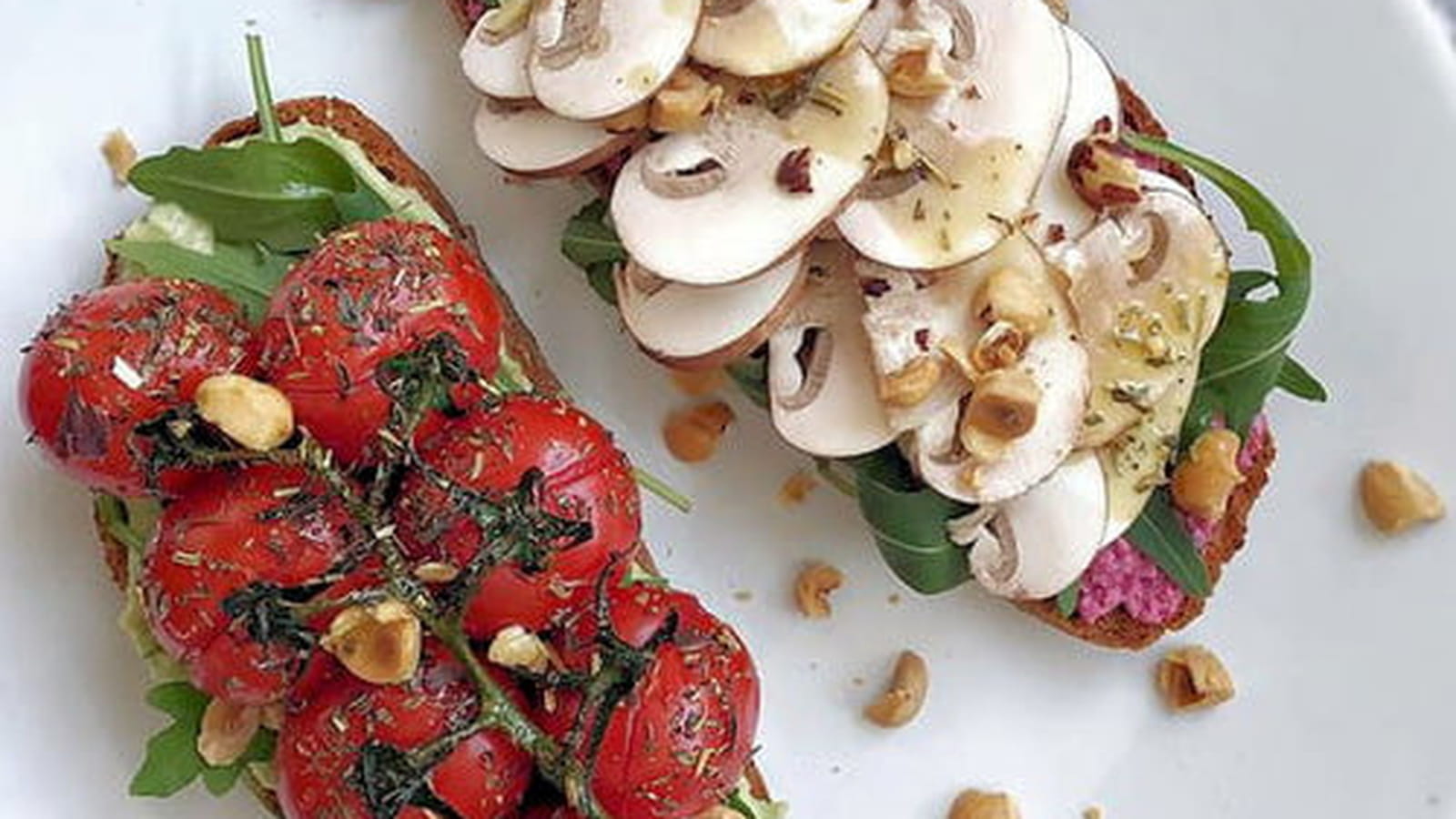Bruschettas végétariennes aux champignons LOU
