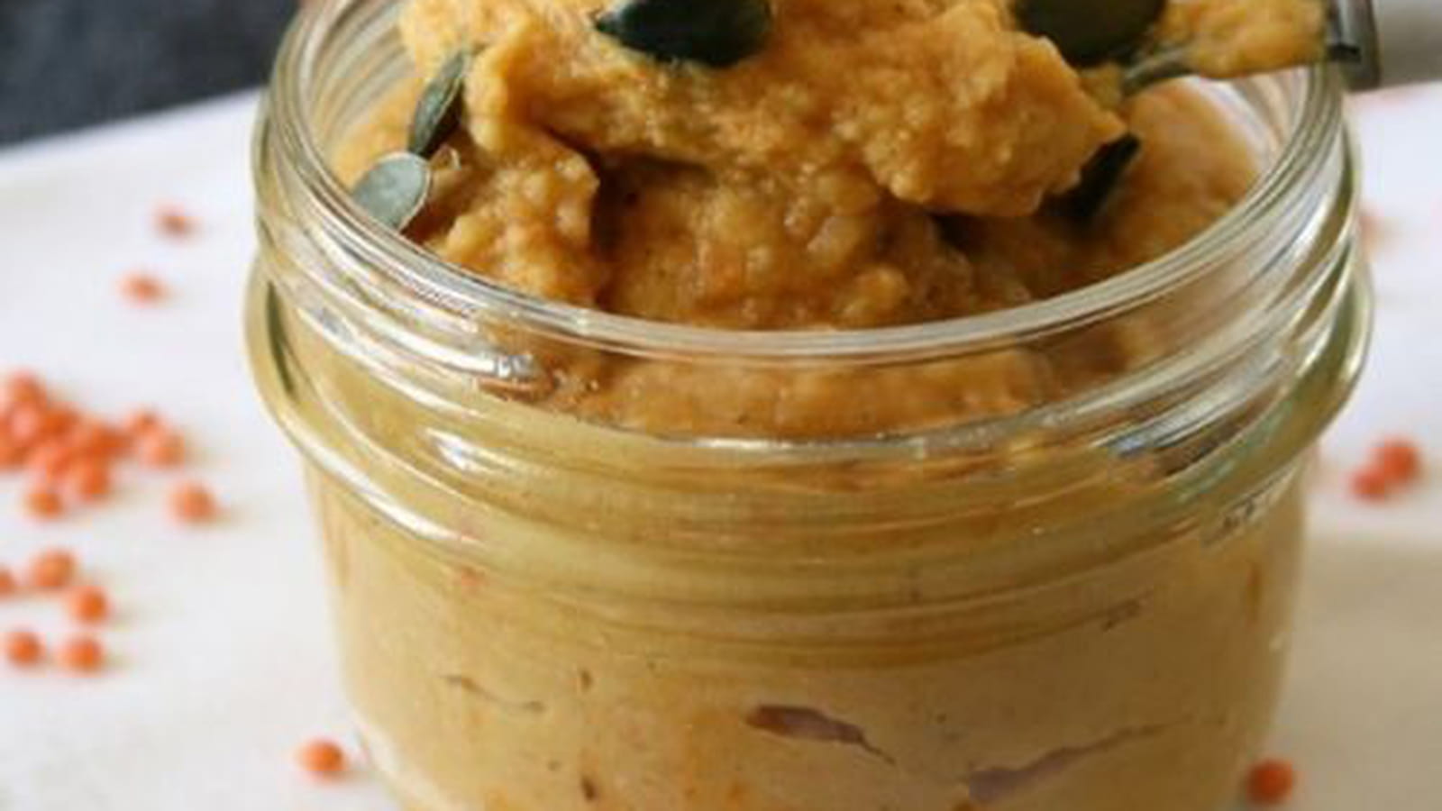 Tartinade lentilles corail, carottes sans gluten