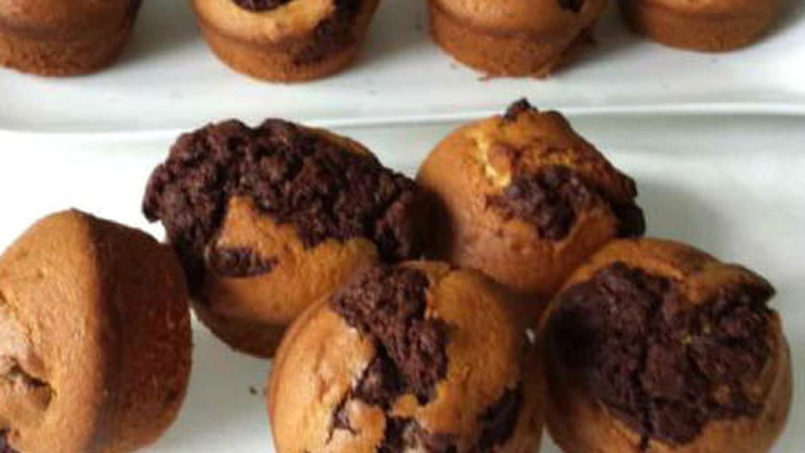 Muffins marbrés vanille chocolat