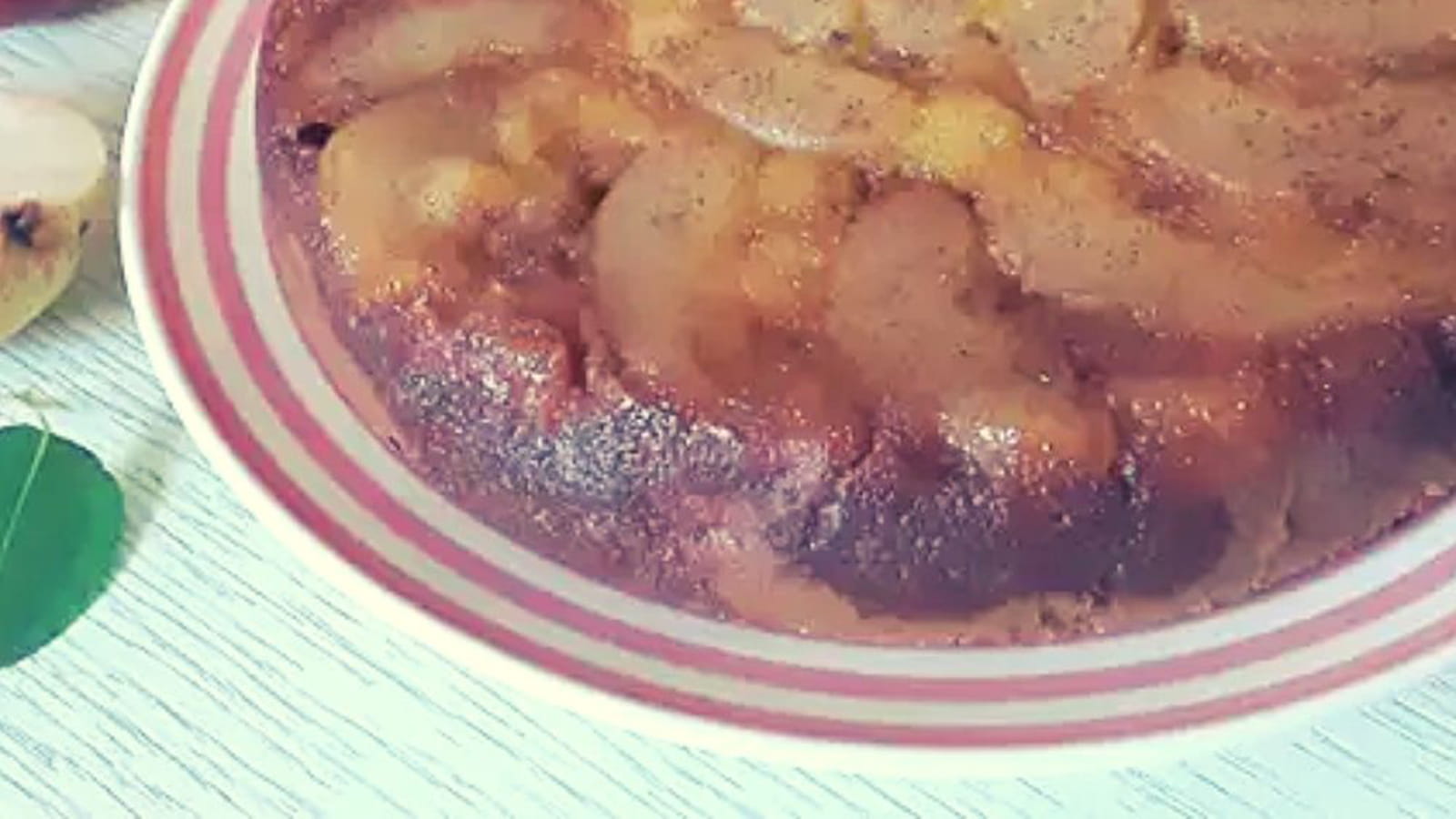 Moelleux aux poires façon tatin