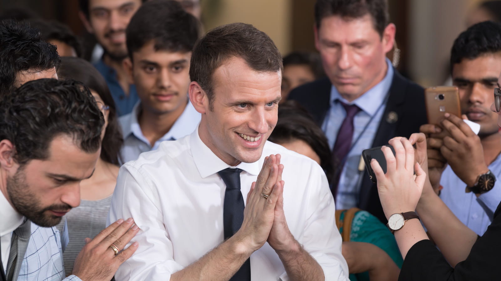 Emmanuel Macron à la Bikaner House, New Dehli