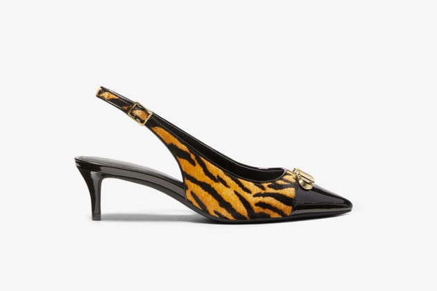 Escarpins &agrave; motif tigre