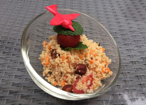Semoule menthe citron noisettes
