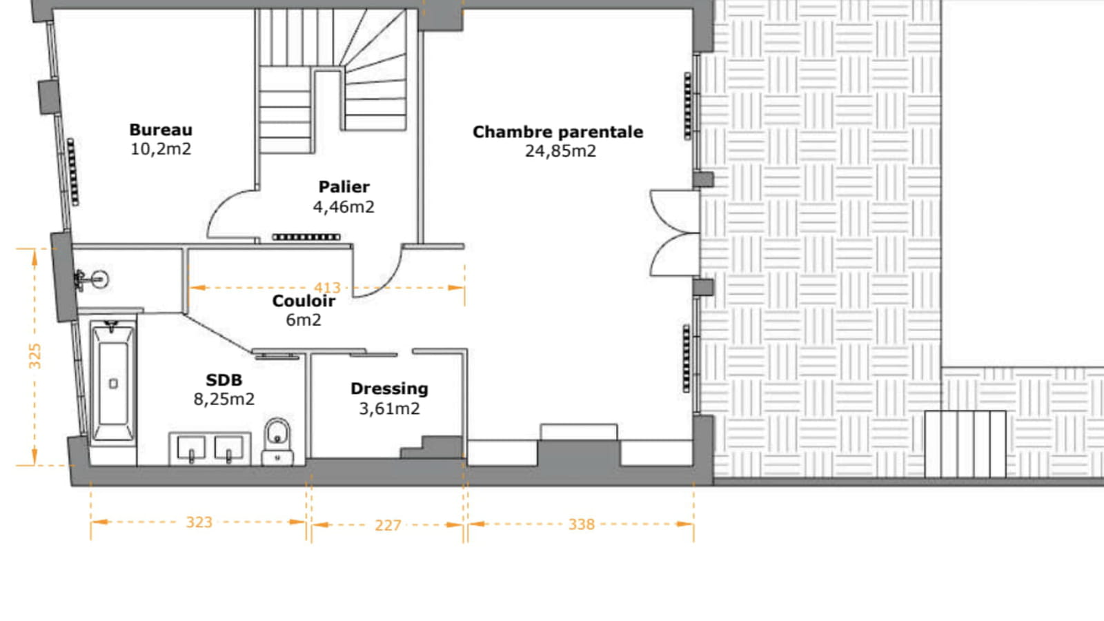Plan 1er étage existant 