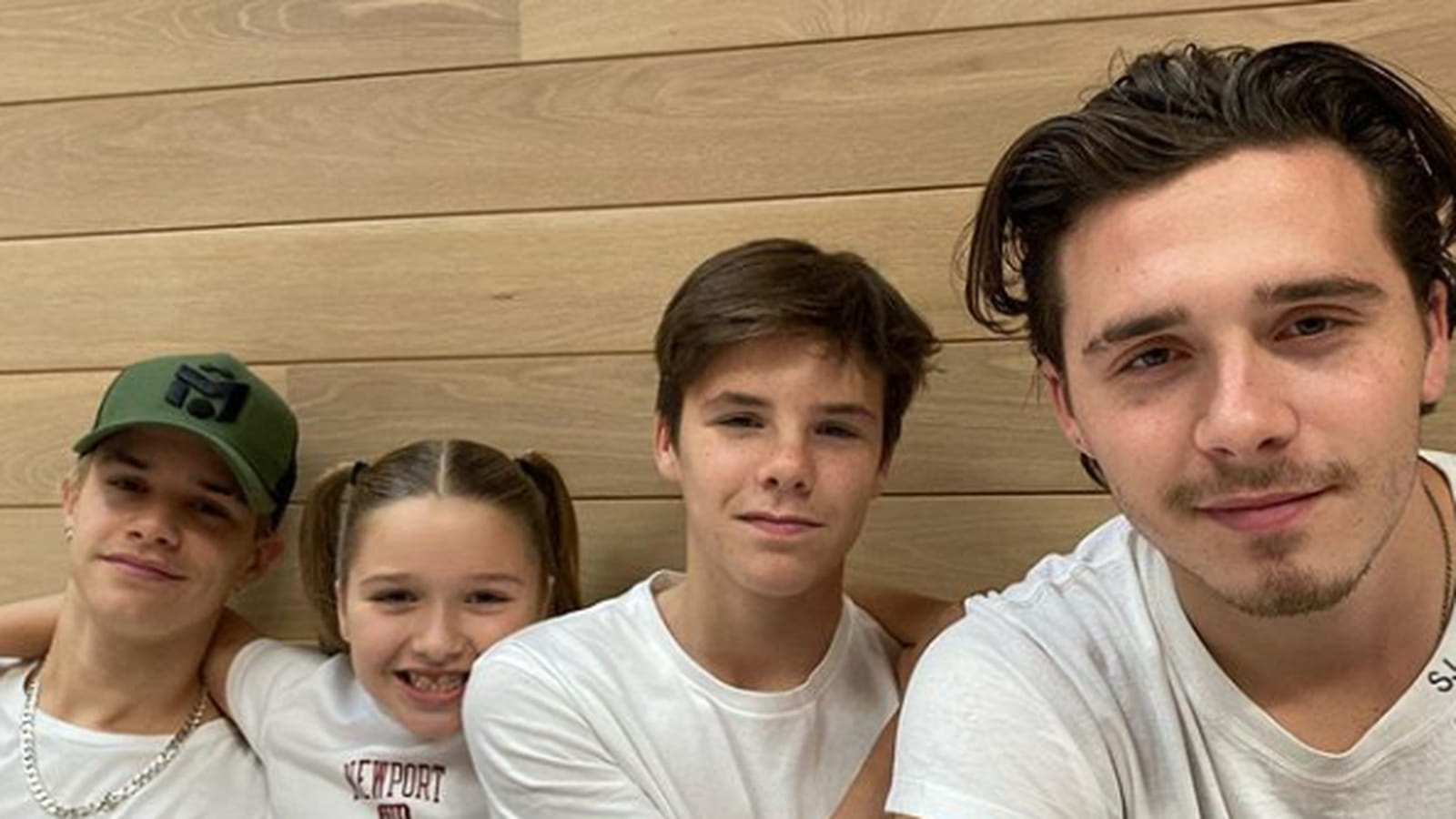 Roméo Beckham, Harper Beckham, Cruz Beckham et Brooklyn Beckham