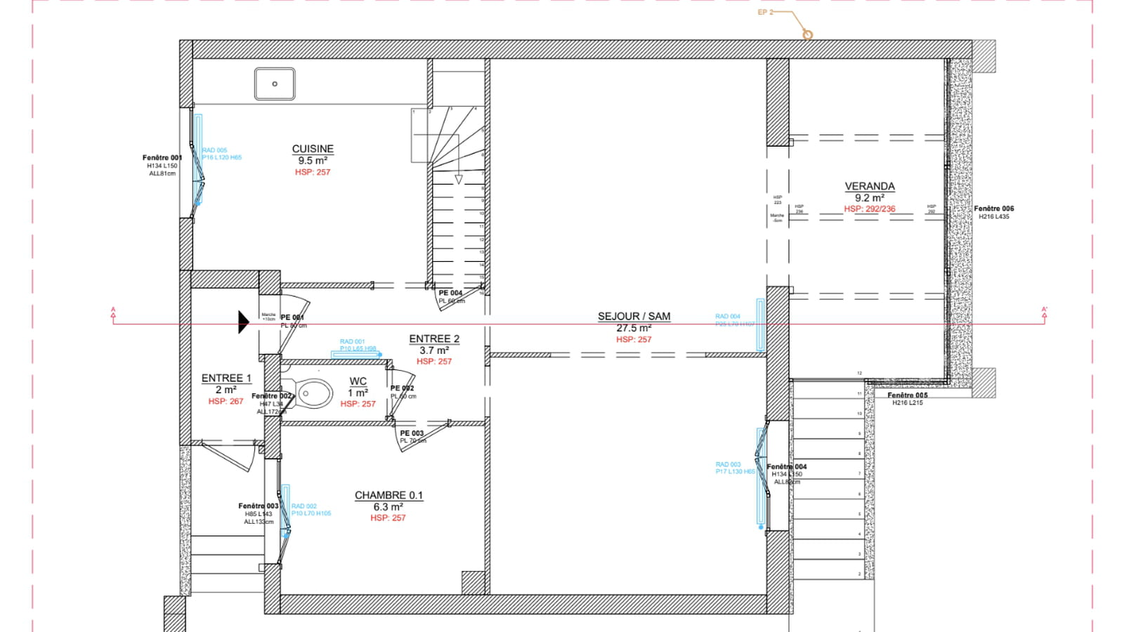 Plan RDC existant 