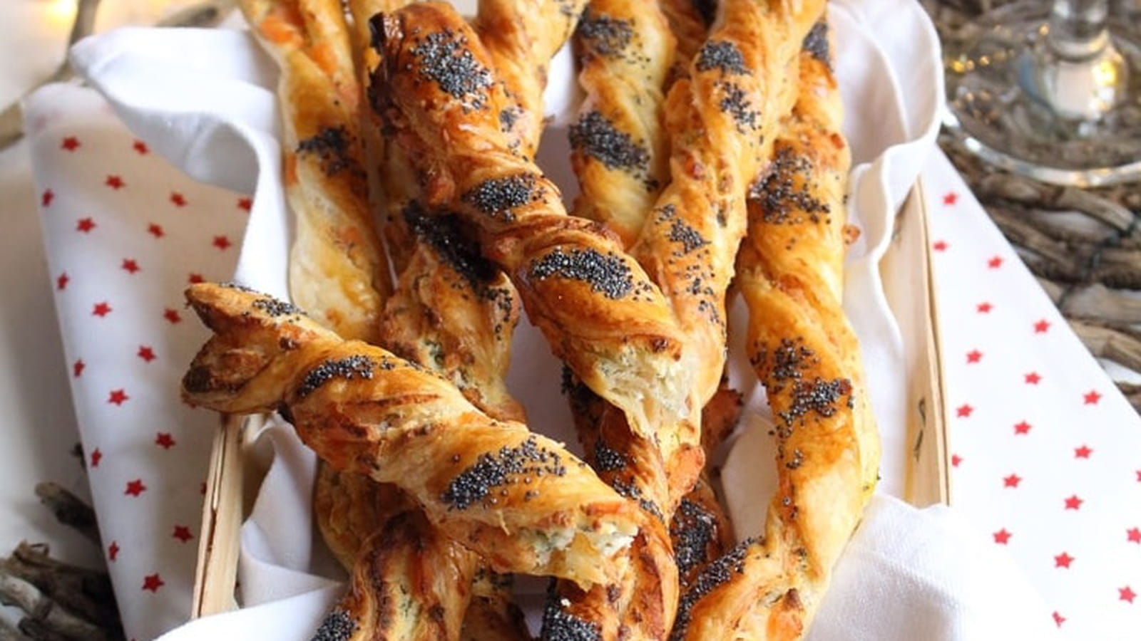 Flûtes torsadées à la truite au Boursin