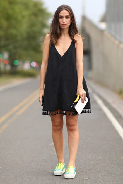 Street looks fashion week New York&nbsp;: accessoires futuristes