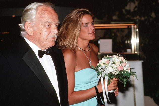 Le prince Rainier III et sa fille cadette Stéphanie de Monaco au Gala de la SPA en 1991